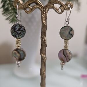 Elegant Abalone Shell Dangle Earrings